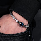 Gothic Eagle & Dragon Claw Beaded Bracelet — Stainless Steel