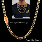 Stainless Steel Cuban Chain Necklace Miami