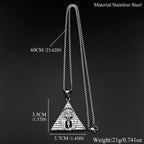 Egypt Pyramid Tutankhamun Pharaoh Pendant Necklace for Women Men Stainless Steel Gold Color Ancient Egyptian Amulet