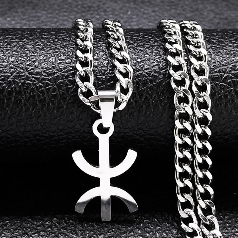 Africa Symbol Pendant Necklace — Stainless Steel