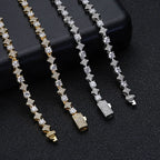 Star Tennis Chain Necklace Iced Out CZ