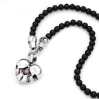 Skull Black Pendant Vintage Punk Rock 50CM Long