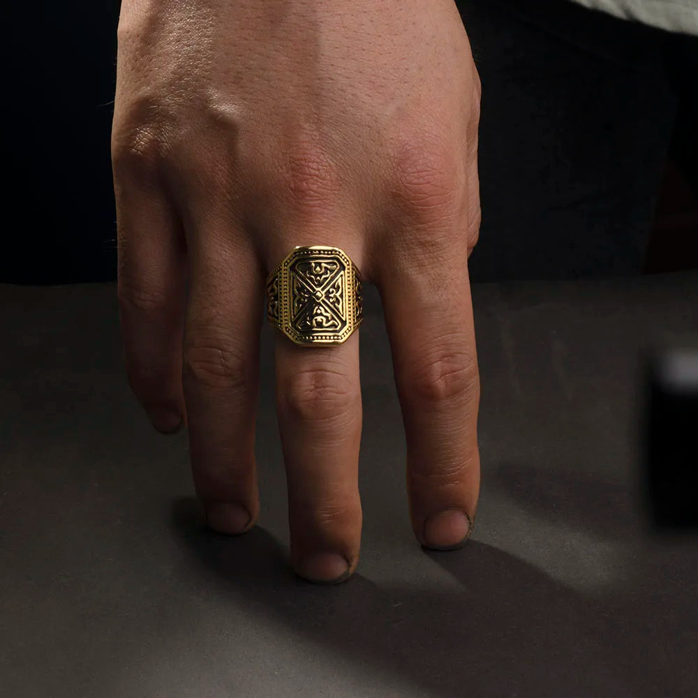 Dark Halloween Biker Ring — Stainless Steel Band