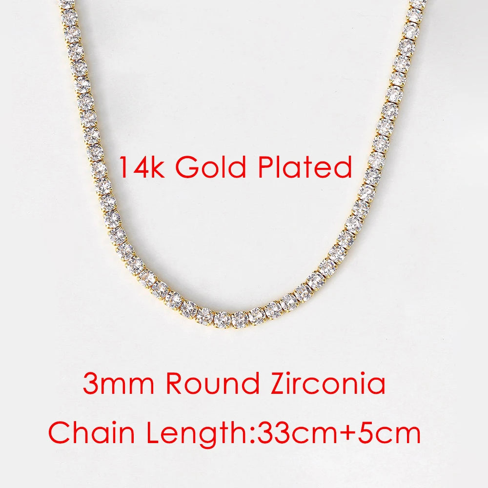 Iced Out Tennis Choker — Stainless Steel