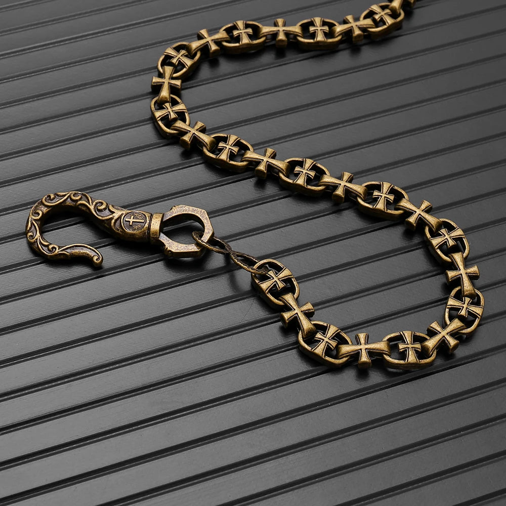 Gothic Cross Trouser Waist Keychain — Zinc Alloy