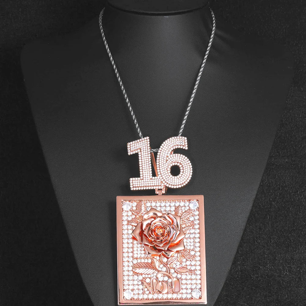 Iced Out Name Number Pendant 3D CZ