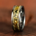 Red Personalized Couple Tungsten Carbide Ring with Spider Pattern Dome Edge,Comfortable Fit, Fashionable Daily Item,Wedding Ring