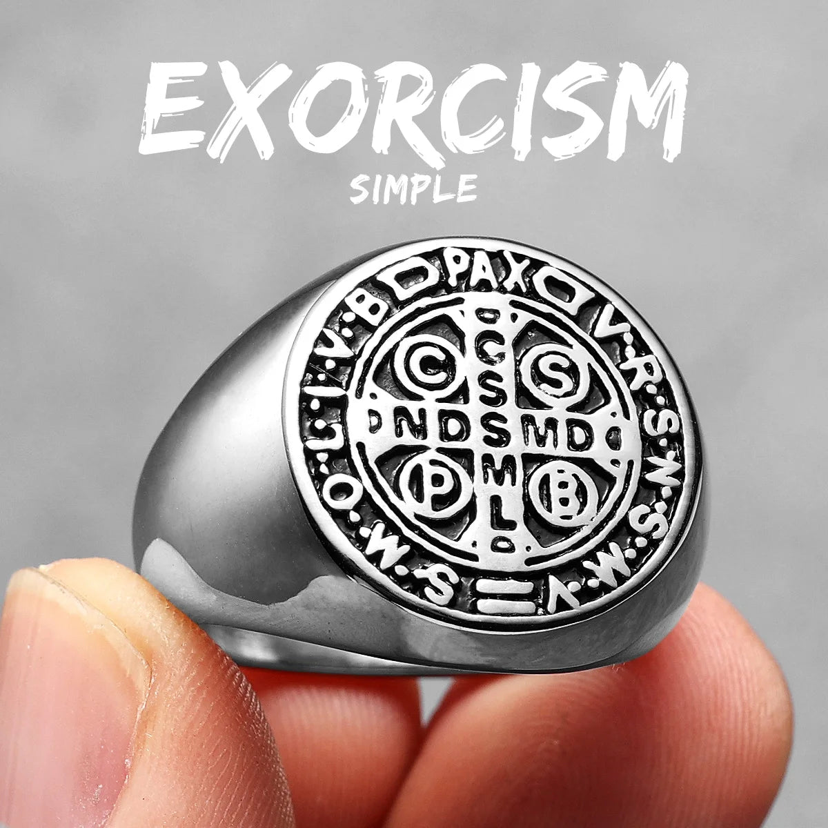 St. Benedict Ring — Stainless Steel