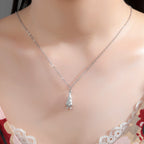 Teamer Inverted Sleeping Bat Pendant Necklace Stainless Steel Fashion For Women Men Gothic Vintage Jewelry Halloween