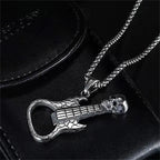 Skull Guitar Steel Pendant European American