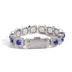 Tennis Chain Necklace Stainless Steel 12MM Cluster