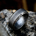 Viking Runes Celtic Knot Ring — Stainless Steel