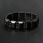 Hematite Therapy Stretch Bracelet — Mixed Metal