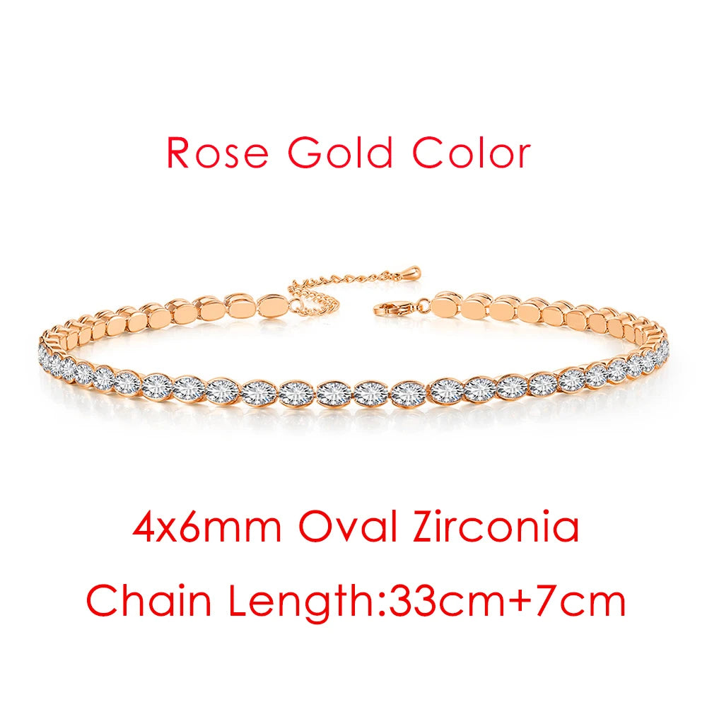 Iced Out Tennis Choker — Stainless Steel