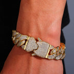 Iced Out Cuban Necklace Stainless Steel 18MM