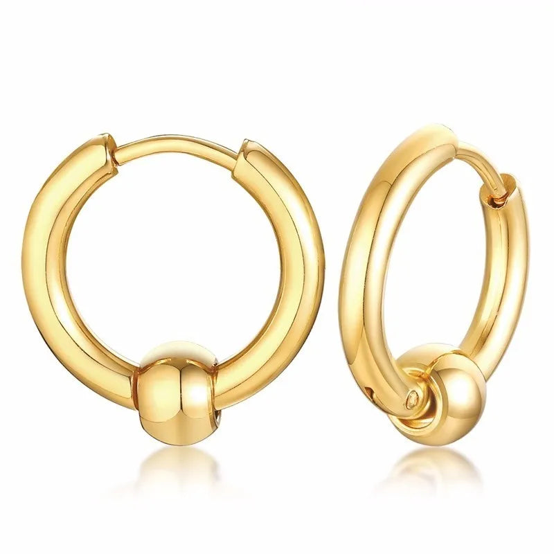 Huggie Hoop Earrings Assorted Colors — Stainless Steel