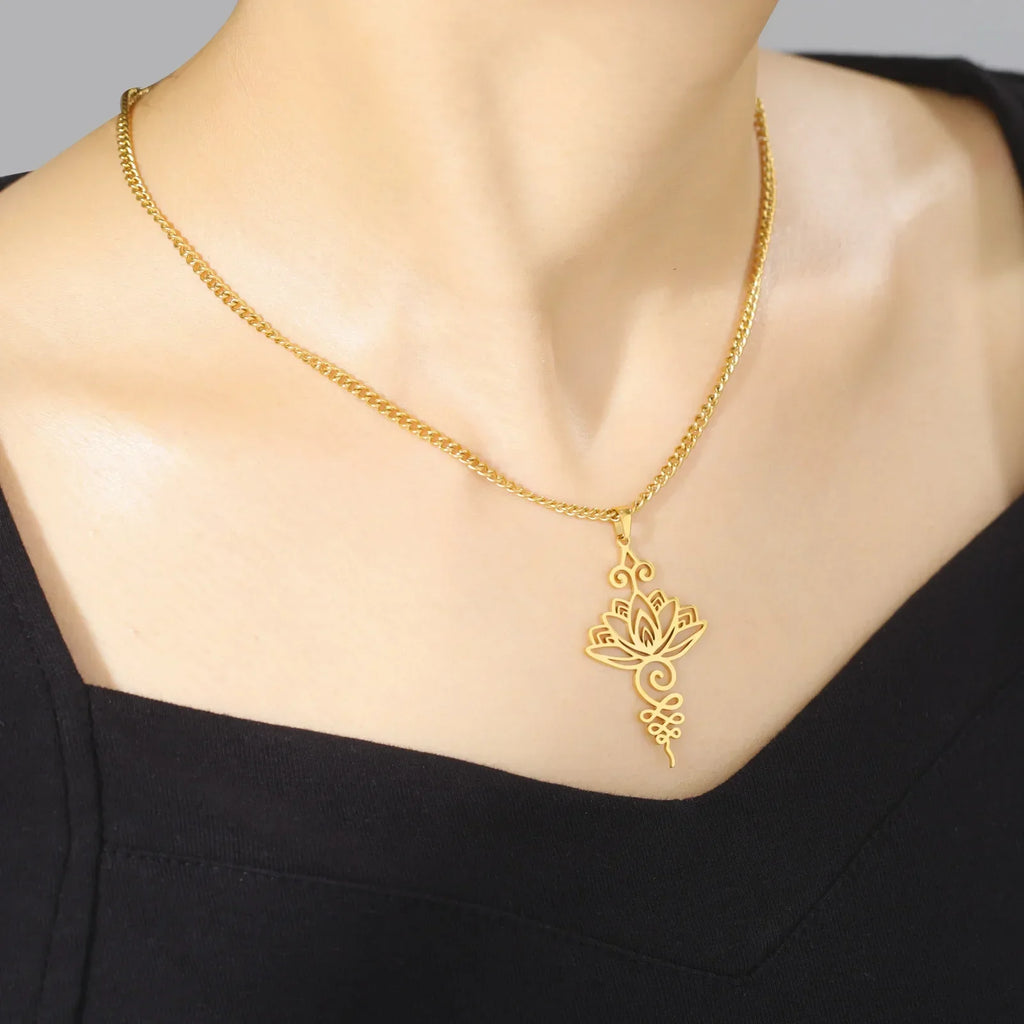 Football Charm Pendant Necklace — Gold