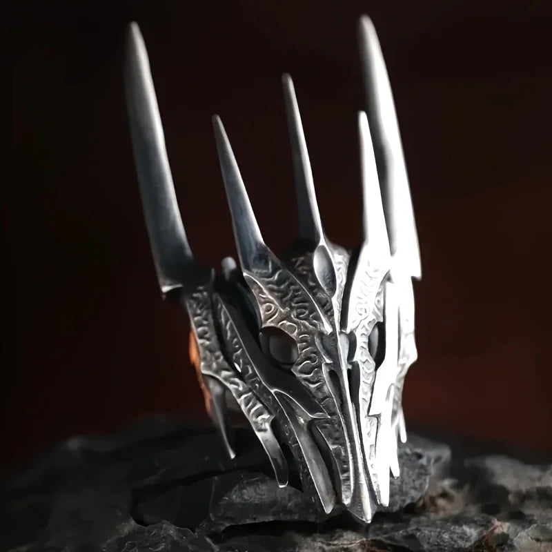 Domineering Punk Style Stegosaurus Rings for Men Women Cool Magic Dragon Ring Finger Ring Party Jewelry Accessories