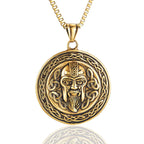 Classic Retro Viking Odin Pendant Necklace Men Knight Necklace Hero Mask Rock Punk Pendant Stainless Steel Accessories Wholesale