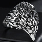 New Design Skull Crow Skull Ring Woodpecker Bird Men's Ring Punk Stylish Jewelry