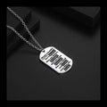 Square Pendant Necklace — Stainless Steel