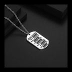 Square Pendant Necklace — Stainless Steel