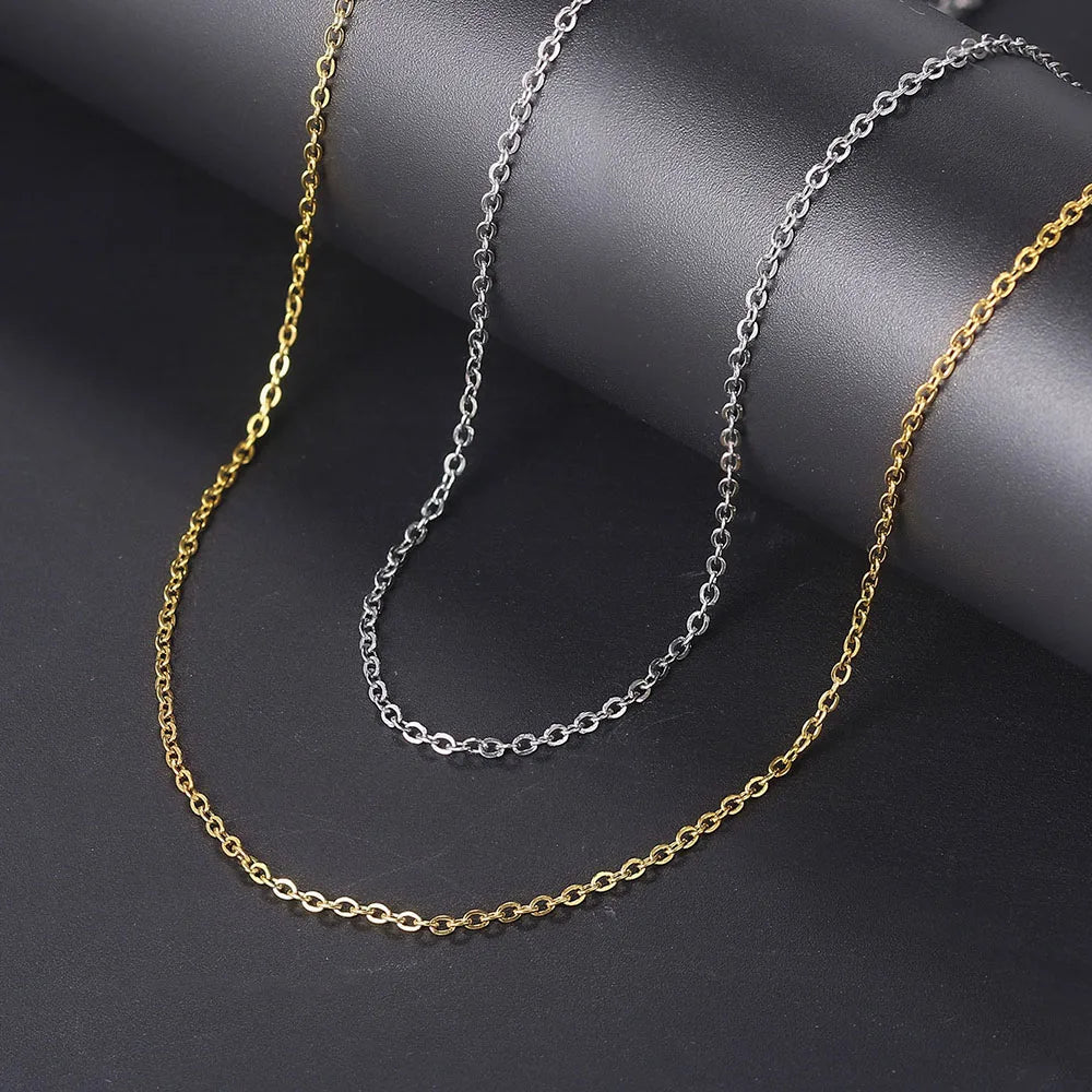 Cross Pendant Rope Chain Necklace Stainless Steel