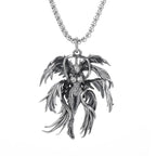 Vintage Punk Mythology Style Metal Sexy Angel Goddess Pendant Necklace for Men Women Classic Mysterious Souvenir Jewelry