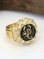 Men's Gothic Punk Scorpion Ring, Unique Rings, All Seasons Wear Fashionable Wedding Engagement Party Jewelry Gift, 1pcs