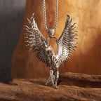Delicate Antique Silver Color Seraph Prayer Good Luck Necklace Pendant Men Women Anniversary Amulet Jewelry Gift