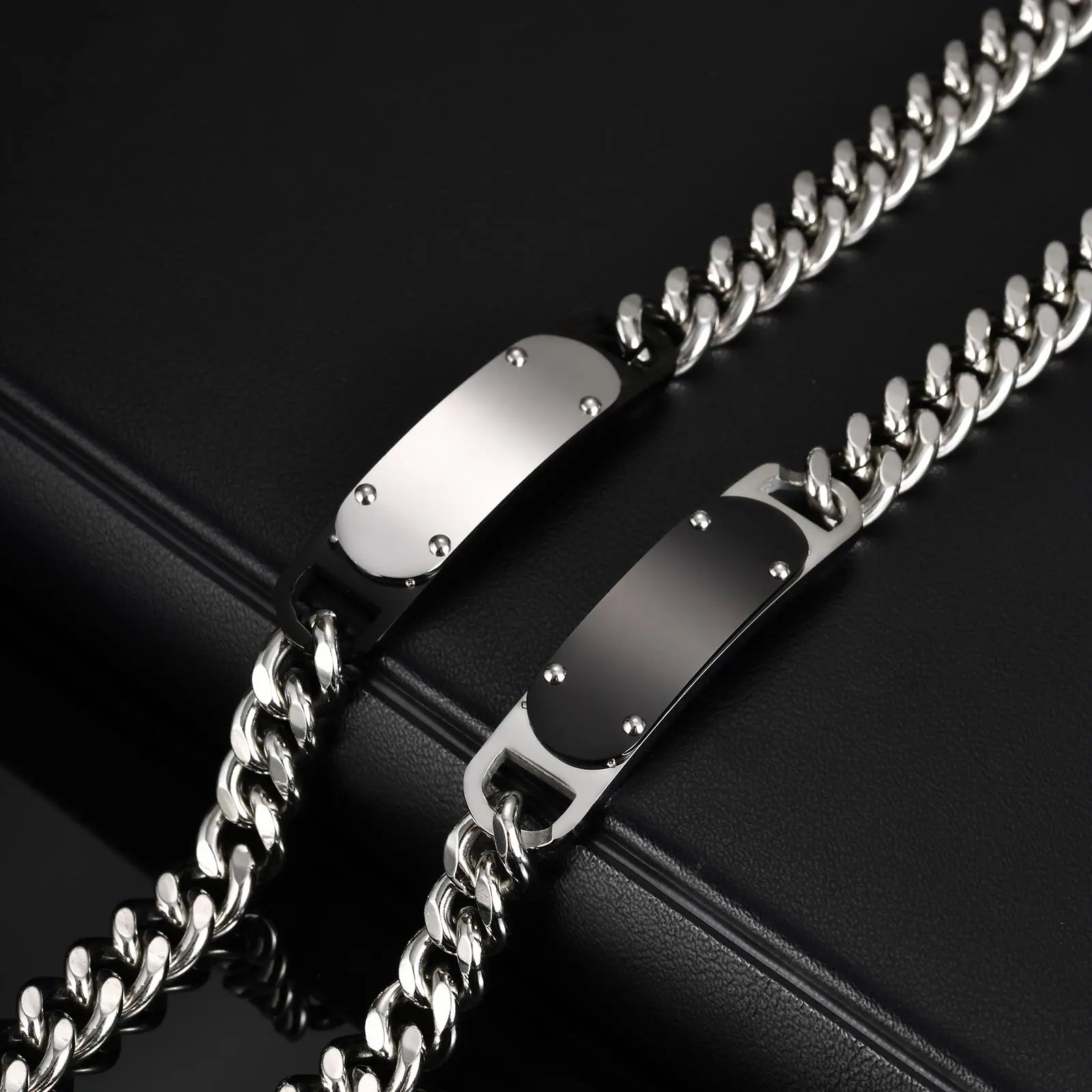 Casual Men's Thick Chain Bracelet,Never Fade Stainless Steel Wristband,New Punk Jewelry Gift
