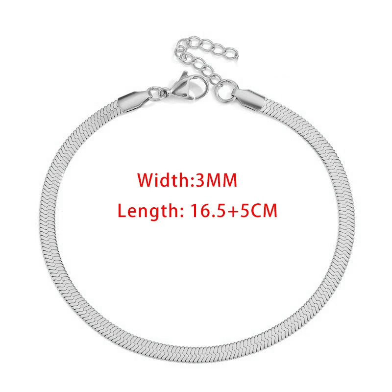 Rope Chain Bracelet 3-4mm — Stainless Steel