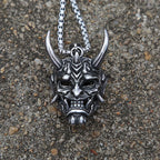 Skull Demon Steel Pendant Gothic Vintage Mask