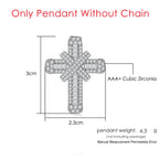 Cross Pendant Rope Box Chain Necklace Iced Out CZ