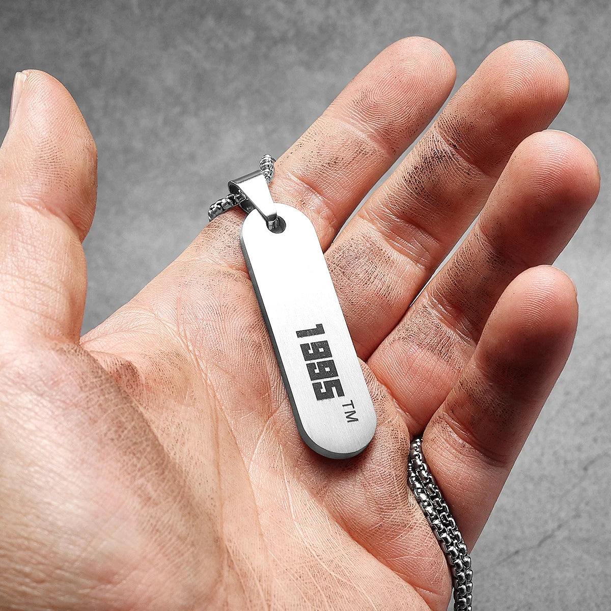 Year of Birth Tags Men Necklace With Pendant Stainless Steel Jewelry for Fashion Women Punk HipHop Accessories Gifts