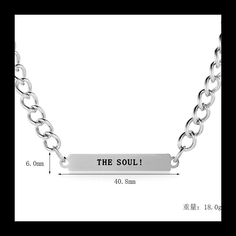 Minimal Bar Pendant Necklace — Stainless