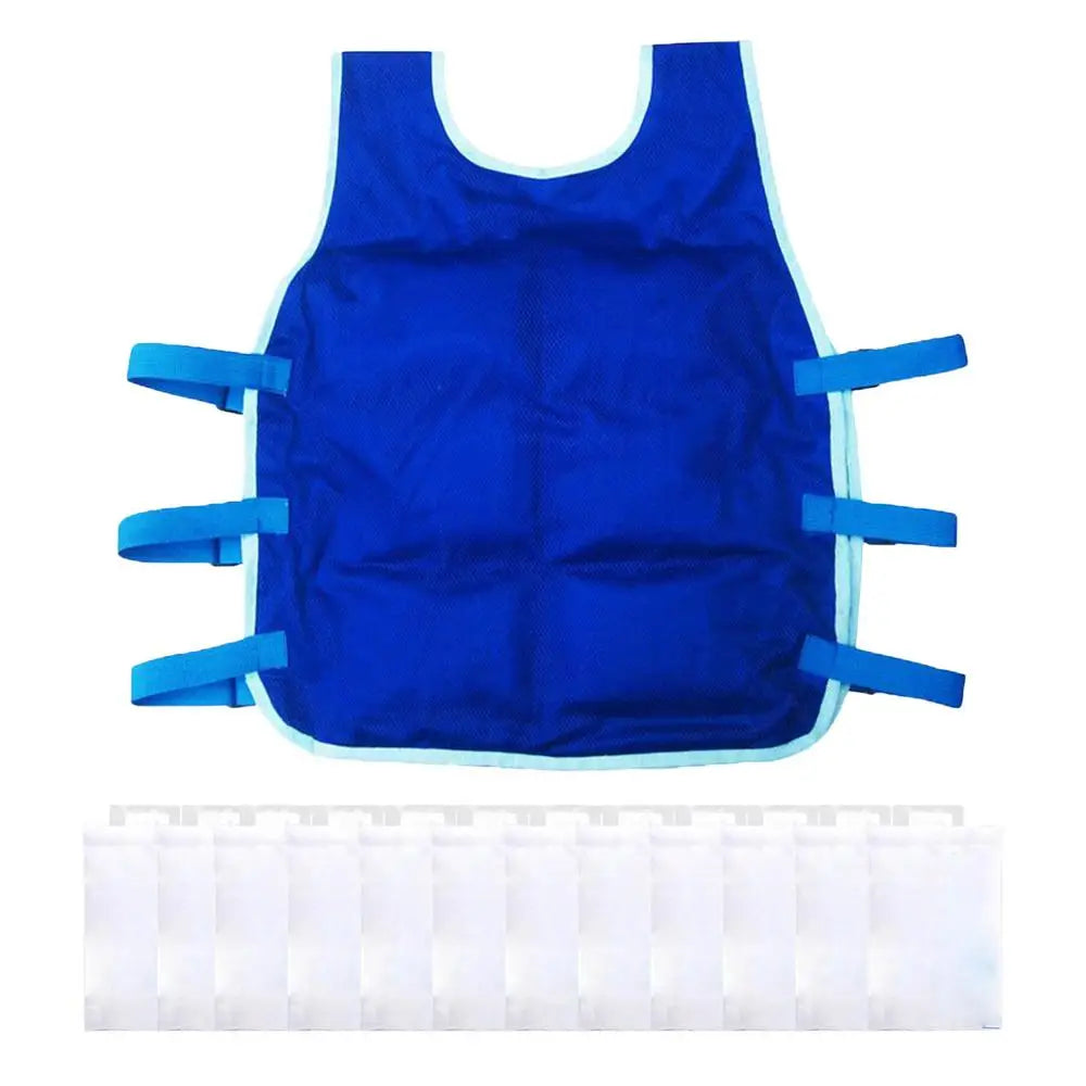 Ice Vest Cooling Safety Vest Outdoor High Temperature Clothing Adjustable Cool Jacket Summer Outdoor Ice Pack Cooling