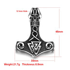 Stainless Steel Viking Norse Pendant for Necklace DIY Accessories Jewelry Making Findings Men Charm Supplies Punk Axe