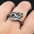 Snake Steel Ring Punk Animal Sliver Party