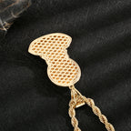 Hip-hop men's jewelry pendant 14k gold-plated/60mm*40mm/18.3g/pendant pendant necklace gift parents peace pendant