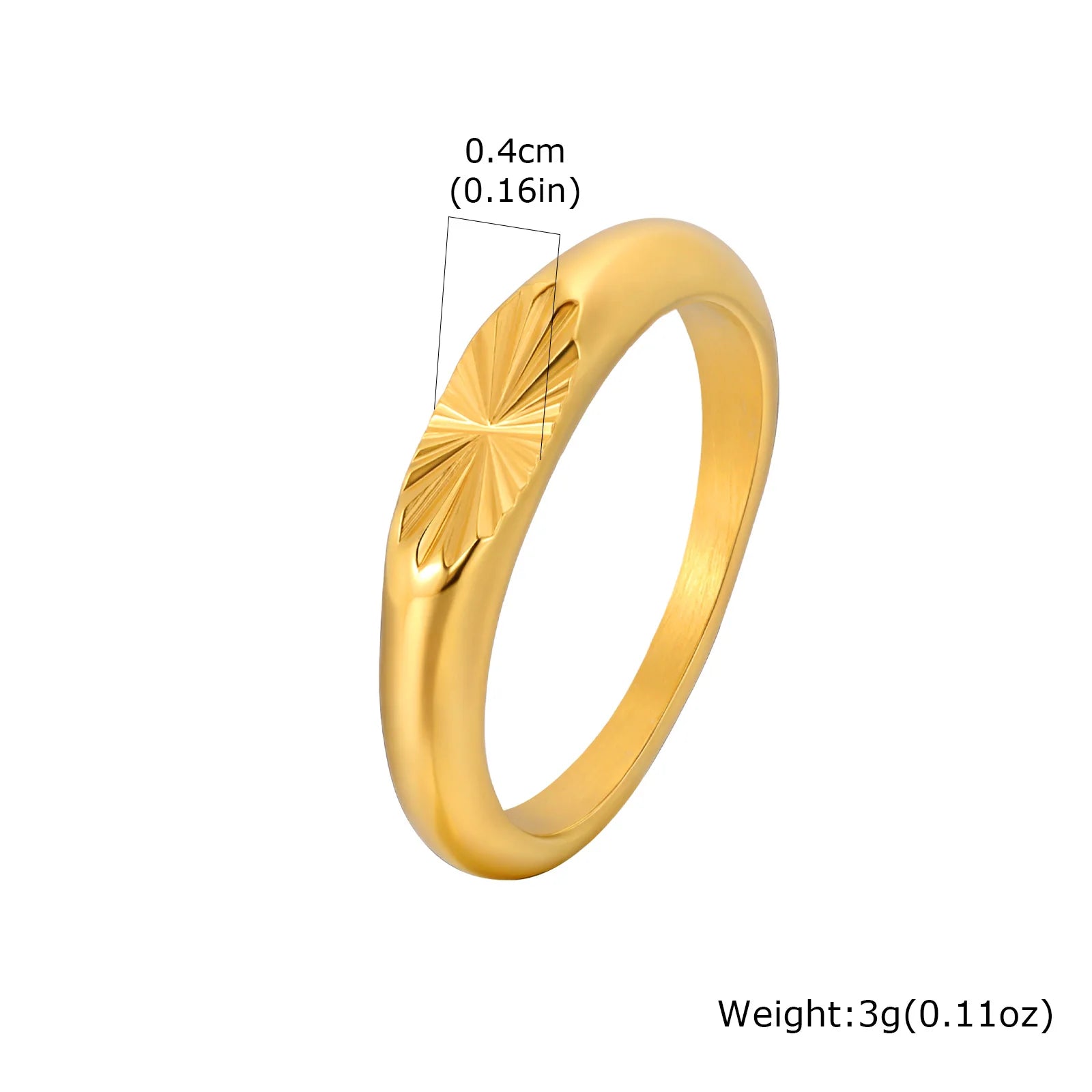 Silver Sunburst Tail Ring — Stainless Steel