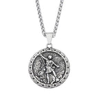 Vintage 316L Stainless Steel Archangel St.Michael Pendant Necklaces For Men Women Fashion Punk Amulet Jewelry Gifts Dropshipping