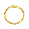 Rose Gold Cuban Chain Necklace Smooth 6/8MM