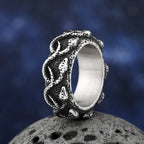 Fashion Biker 2024 New 316L Stainless Steel Snake Ring Animal Jewelry Fashion Jewelry Vintage Us size 7 to 13