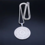 Lotus Mandala Pendant Necklace — Stainless