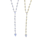 2025 Luxury Round Water Drop Stone Pendant Tennis Chain Jewelry 5A Cubic Zirconia Bling Long Y Lariat Sexy Women Choker