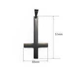 Dropshipping Cross Pendant Necklaces For Men Black Gold Color Silver Color Stainless Steel Charm Chain Male Hip Hop Jewelry KP52