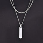 Double Layer Cuban Chain Necklace — SS