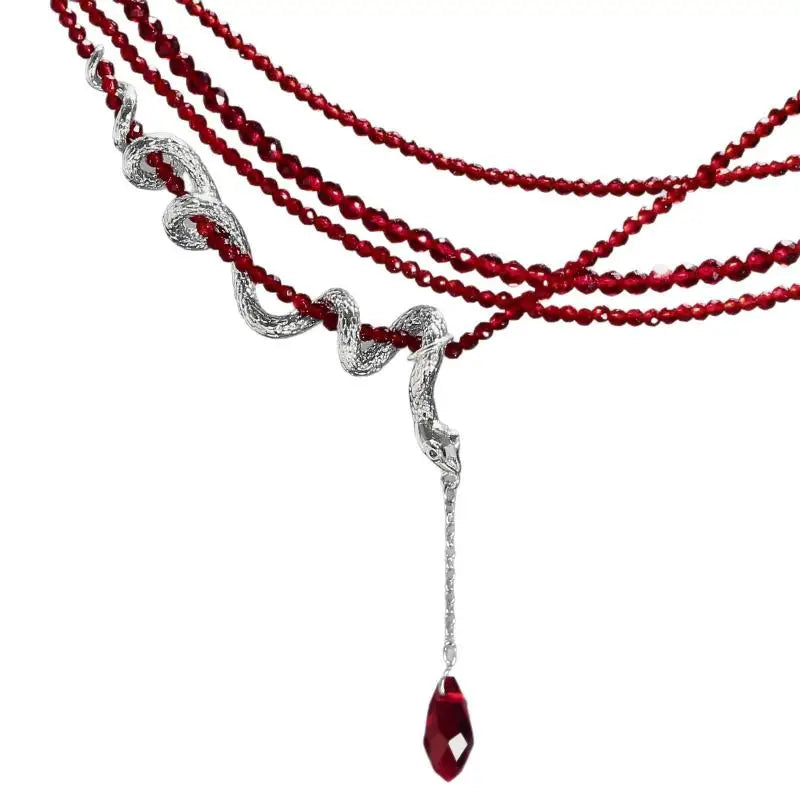 Iced Out Snake Pendant Necklace