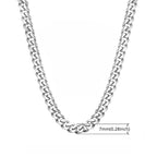 Mens Chain 6MM Long Necklace for Men 20" 23" 26" Gold Color Stainless Steel Flat Snake Chain Necklaces Men Chain